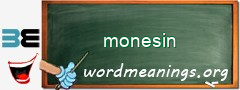 WordMeaning blackboard for monesin